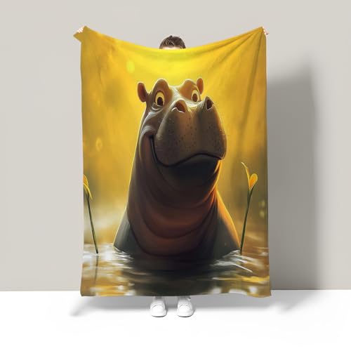 JSCWDET Kunstwerk Kuscheldecke Flanell Decke,Kinderdecke 3D Niedliches Nilpferd Flauschige Plüsch Decke,Wohndecke Fleecedecke TV Decken für Bett Sofa 130 × 200 cm JSCWDET Kunstwerk Kuscheldecke Flanell Decke,Kinderdecke 3D Niedliches Nilpferd Flauschige Plüsch Decke,Wohndecke Fleecedecke TV Decken für Bett Sofa 130 × 200 cm von JSCWDET