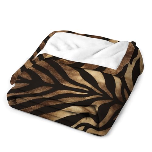 Kuscheldecke Flauschig Decke Animal-Print-Design - Fleecedecke Größe XL Warme Sofa Decke, Tigermuster 3D Print Kuschlige Wohndecke Hellgrau Weich als Wohnzimmer Decke Couchdecke für Winter von JSCWDET
