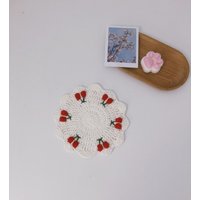 Gehäkelter Untersetzer - Mini Kirschen 100% Handarbeit Gehäkelter Untersetzer - Mini Kirschen 100% Handarbeit von JSCrochetStudio