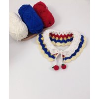 Gehäkeltes Haustierhalsband - 100% Handarbeit Schneewittchen von JSCrochetStudio