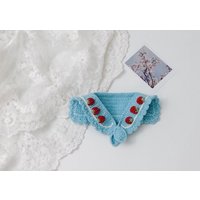 Gehäkeltes Hundehalsband - Mini Erdbeeren 100% Handarbeit von JSCrochetStudio