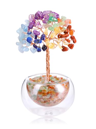 JSDDE 7 Chakra Feng Shui Baum mit Glas Basis Lebensbaum Deko Heilsteine Edelsteine Baum Geldbaum Kristallbaum Glücksbringer Spirituelle Feng Shui Deko JSDDE 7 Chakra Feng Shui Baum mit Glas Basis Lebensbaum Deko Heilsteine Edelsteine Baum Geldbaum Kristallbaum Glücksbringer Spirituelle Feng Shui Deko von JSDDE