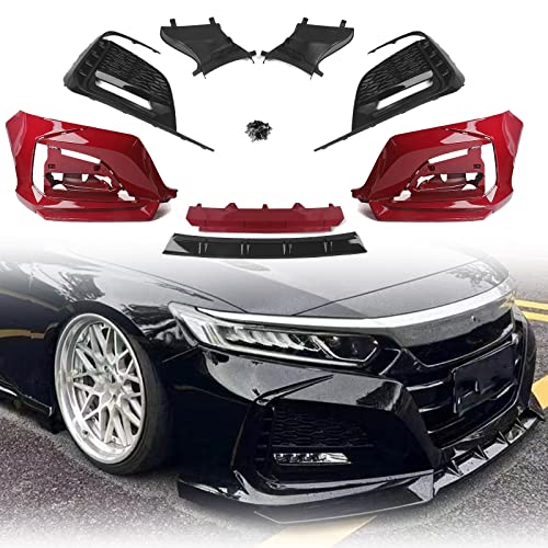 JSDHFQ Frontstoßstangen-Umrandungsleisten-Abdeckung Für Für Accord 10. 2018-2021 Autogehäuse Ansaughaube Splitter Spoiler Kit von JSDHFQ