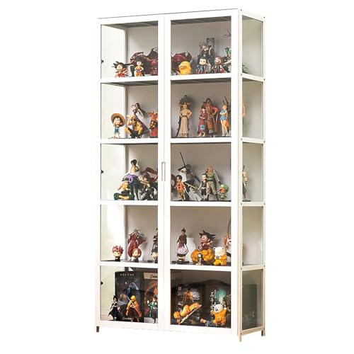 JSDMBD Acryl-Display-Riser-Regal Für Pops-Figuren Sammlervitrine Eckvitrine Glasvitrine Standvitrine Doppeltüren Mit Großer Kapazität Sammlervitrine 82x33x161cm White von JSDMBD