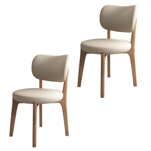 JSDMBD Esszimmerstühle 2er Set 4er Set 6er Set Beine Aus Massivholz. Bequeme Schaumstoffkissen. Ideal Für Das Esszimmer Zu Hause, Das Büro Usw. Light Walnut Legs + Khaki 2PASS von JSDMBD