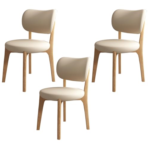 JSDMBD Esszimmerstühle 2er Set 4er Set 6er Set Beine Aus Massivholz. Bequeme Schaumstoffkissen. Ideal Für Das Esszimmer Zu Hause, Das Büro Usw. Original Wood Legs + Khaki 3PASS von JSDMBD