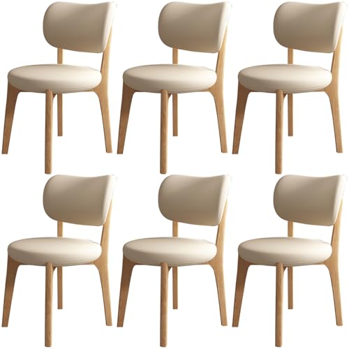 JSDMBD Esszimmerstühle 2er Set 4er Set 6er Set Beine Aus Massivholz. Bequeme Schaumstoffkissen. Ideal Für Das Esszimmer Zu Hause, Das Büro Usw. Original Wood Legs + Khaki 6PASS von JSDMBD