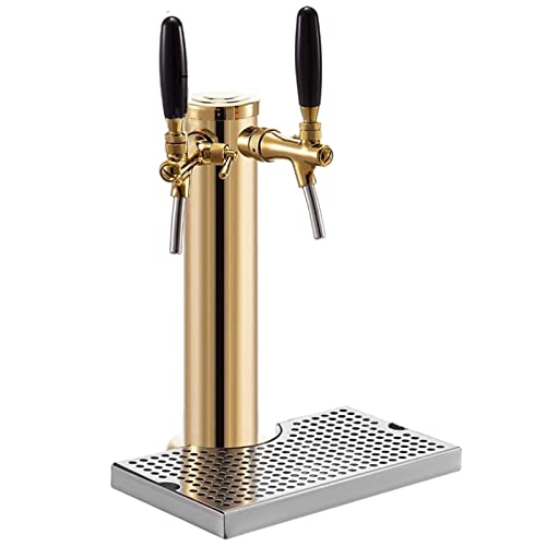 Edelstahl Bierspender, Bierturm mit Zapfhähne Mit Tropfschale, Bierspender Getränkespender Trinksäule Zapfsäule Bier Draft Bier Turm Verwendung Für Bar Home Pub,Double Faucet+Drip tray Edelstahl Bierspender, Bierturm mit Zapfhähne Mit Tropfschale, Bierspender Getränkespender Trinksäule Zapfsäule Bier Draft Bier Turm Verwendung Für Bar Home Pub,Double Faucet+Drip tray von JSDQQG