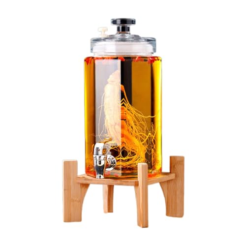 Mini Getränkespender Mit Wassertank Und Hahn,Getränke-Kühleimer Mit Wasserhahn,Glas-Getränkespender Mit Deckel Weithals-Eisgetränkeglas,A faucet,5L Mini Getränkespender Mit Wassertank Und Hahn,Getränke-Kühleimer Mit Wasserhahn,Glas-Getränkespender Mit Deckel Weithals-Eisgetränkeglas,A faucet,5L von JSDQQG