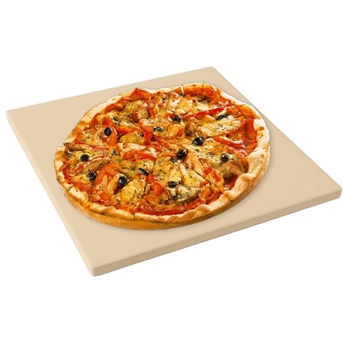 JSEFKIK 33,5 cm x 33,5 cm x 1,5 cm quadratische Pizzasteine für Ooni Karu 12 Pizzaofen passend für Ooni Koda 12 Ooni Fyra 12 Ooni 3 Pizzaofen Pizza Backstein Cordierit Kochstein von JSEFKIK