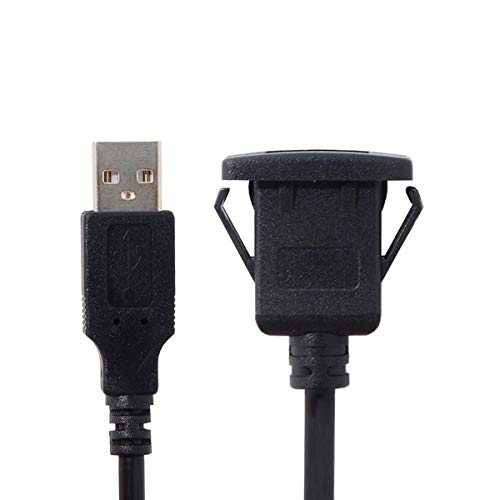 1 m wasserdichtes Single USB 2.0 Verlängerungskabel für Armaturenbrett von JSER