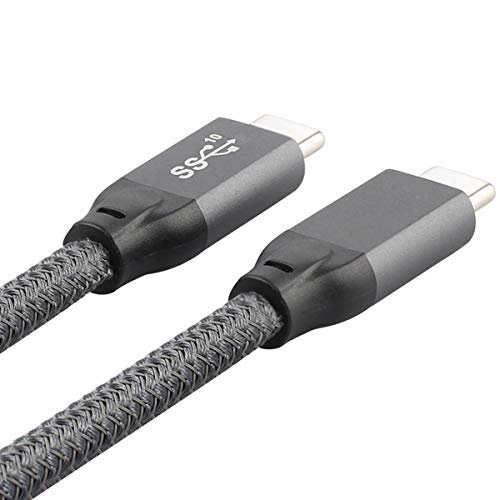 JSER 50cm Typ C USB-C USB 3.1 Datenvideokabel von Stecker zu Stecker mit E-Marker 100W von JSER