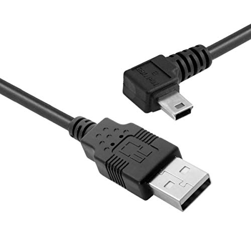 CY Mini USB B Typ 5pol Stecker Links abgewinkelt 90 Grad auf USB 2.0 Stecker Datenkabel 5m 16ft mit EMI Ferritkern von JSER