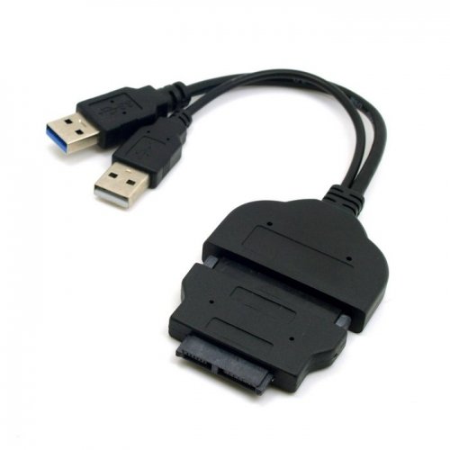 JSER 1 Set USB 3.0 auf SATA 22pin & SATA auf 16pin Micro SATA Adapter für 1,8 Zoll / 2,5 Zoll Festplattentreiber mit extra USB-Stromkabel JSER von JSER