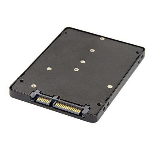 JSER B+M Schlüssel Sockel 2 M.2 NGFF (SATA) SSD auf 2,5 SATA Adapter Karte Adapter mit Metallgehäuse schwarz von JSER