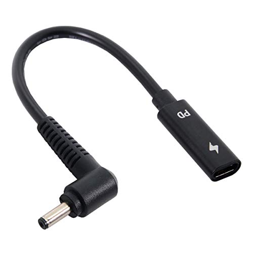 JSER Typ C USB-C Buchse Eingang zu DC Power PD Ladekabel passend für Laptop 18–20 V (4,0 x 1,3 mm) von JSER
