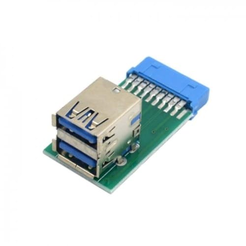 JSER Vertikaler Dual USB 3.0 Typ A Buchse auf Motherboard 20 Pin Box Header-Slot Adapter PCBA von JSER
