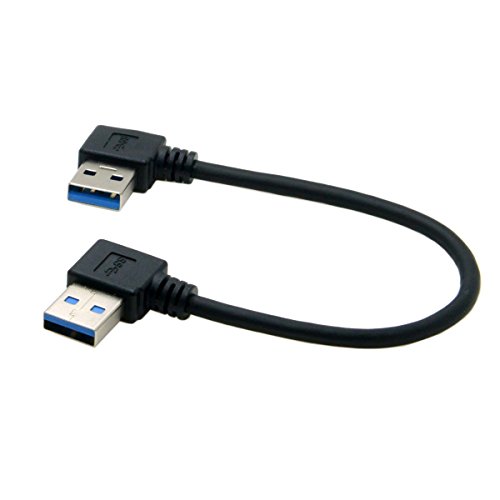 USB 3.0 Typ A Stecker 90 Grad Links gewinkelt auf USB 3.0 A Typ rechts gewinkelt Verlängerungskabel von JSER