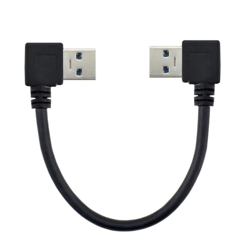 USB 3.0 Typ A Stecker 90 Grad Links gewinkelt auf USB 3.0 A Typ rechts gewinkelt Verlängerungskabel von JSER