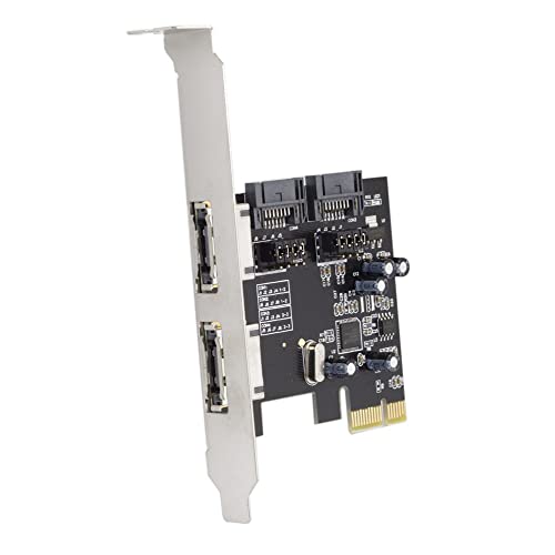 JSER PCI-E an 4 Ports SATA 3.0 ESATA PCIE SATA3 6-Gbit/s-Erweiterungskarte PCI-E-Adapter von JSER