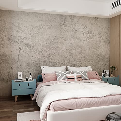 JSEVEM 60 cmx9 m hellbraun-graue Betontapete zum Abziehen und Aufkleben, matte Textur, Vinylfolie, selbstklebende Rückseite, Kunststoff-Effekt, Wandaufkleber für Schlafzimmer, Wohnzimmer von JSEVEM