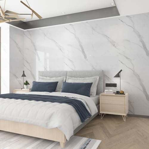 JSEVEM 80CM×9M Extra Breit Dick Weiße Grau Marmor Muster Tapete Selbstklebend Weiß Graue Möbel Klebefolie Steinoptik Wandtapete Selbstklebende Marmoroptik Wohnzimmer Wasserdichte Möbelfolie Badezimer JSEVEM 80CM×9M Extra Breit Dick Weiße Grau Marmor Muster Tapete Selbstklebend Weiß Graue Möbel Klebefolie Steinoptik Wandtapete Selbstklebende Marmoroptik Wohnzimmer Wasserdichte Möbelfolie Badezimer von JSEVEM