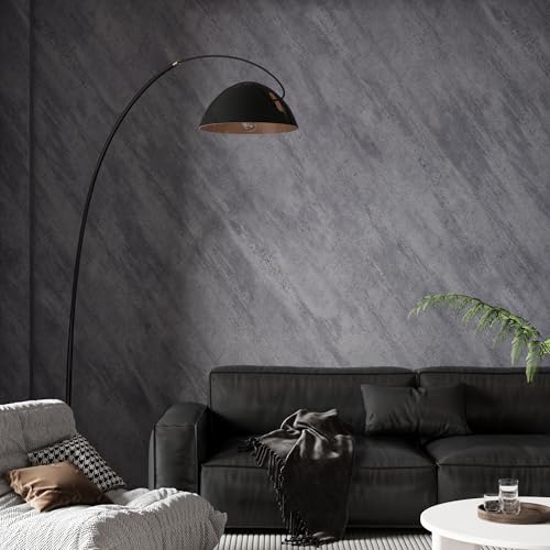 JSEVEM 80CM×9M Extra Breit Verdickt Großformat Dunkelgrau Betonoptik Tapete Möbelfolie Selbstklebend 3D Grau Beton Tapeten Im Industriestil Klebefolie Möbel Papier Wasserfeste Wandaufkleber Turnhalle von JSEVEM