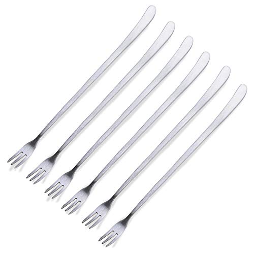 JSeven Kuchengabeln, mit langem Griff, Edelstahl, für Obst, Gurken, 6 Stück JSeven Kuchengabeln, mit langem Griff, Edelstahl, für Obst, Gurken, 6 Stück von JSEVEN