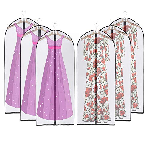 JSF Kleidersäcke mit Reißverschluss,6Stück AtmungsaktiveKleiderhülle137cm Kleiderschutz MottensicherDurchscheinend Anzugsack Lange Kleider, Abendkleid JSF Kleidersäcke mit Reißverschluss,6Stück AtmungsaktiveKleiderhülle137cm Kleiderschutz MottensicherDurchscheinend Anzugsack Lange Kleider, Abendkleid von JSF