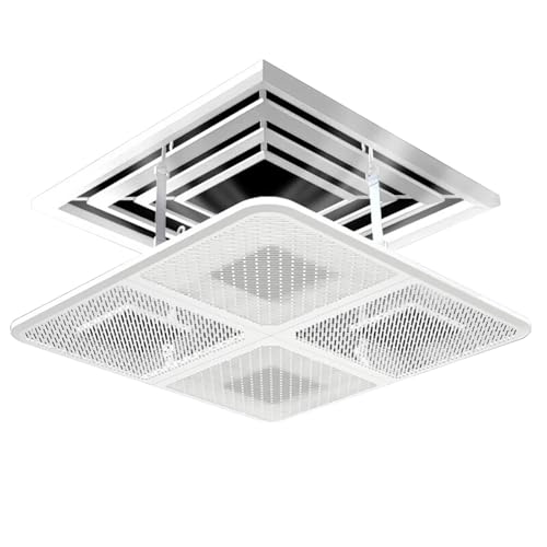 JSFYJZYZ Deckenlüftungsdeflektor mit Negativ Ionen Filter, Windabweiser für Klimaanlagen Abnehmbar, Waschbar für Zuhause Und Büro(40x40cm/15x15in) von JSFYJZYZ