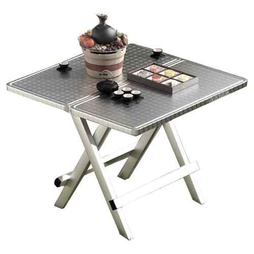 JSFYJZYZ Klappbarer Esstisch, Esstisch Klappbar Platzsparend mit Dreieckiger Stabilität (65/75/85 cm) für Küche, Picknick und Kleine Räume(75x75x54cm/29x29x21in) von JSFYJZYZ