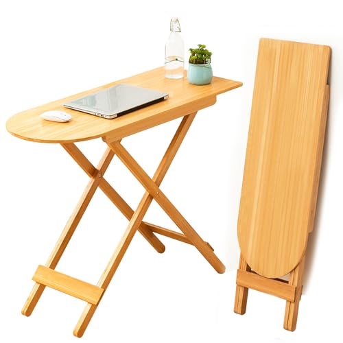 JSFYJZYZ Klappbarer Esstisch, Platzsparender Küchentisch Klappbar für Kleine Räume, Verstärktes Holz, Leicht zu Reinigende Oberfläche(Yellow) von JSFYJZYZ