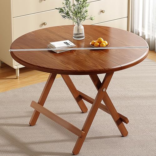 JSFYJZYZ Klappbarer Esstisch für Kleine Räume, Massivholz Klapptisch mit Stauraum, Küchentisch Klappbar Ohne Installation(Black,60x52cm/23x20in) von JSFYJZYZ