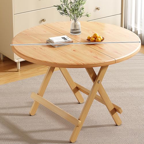 JSFYJZYZ Klappbarer Esstisch für Kleine Räume, Massivholz Klapptisch mit Stauraum, Küchentisch Klappbar Ohne Installation(Yellow,60x52cm/23x20in) von JSFYJZYZ