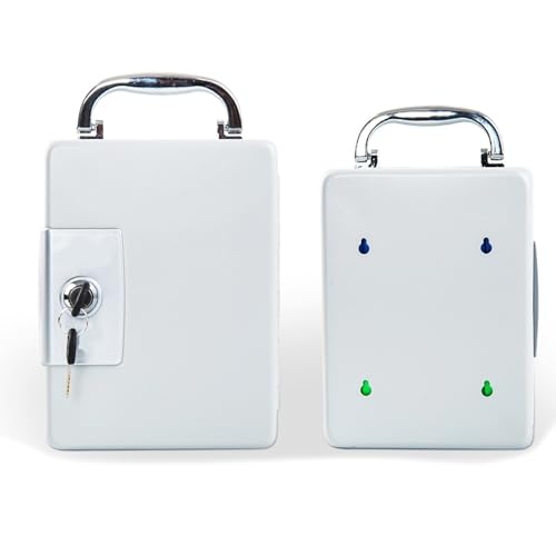 JSFYJZYZ Robuster Schlüsselschrank mit Sicherem Schloss für 22/32/52 Schlüssel, Tragbarer Schlüsselkasten für Zuhause, Büro und Hotel(24x20x23cm/9.4x7.8x9in) von JSFYJZYZ