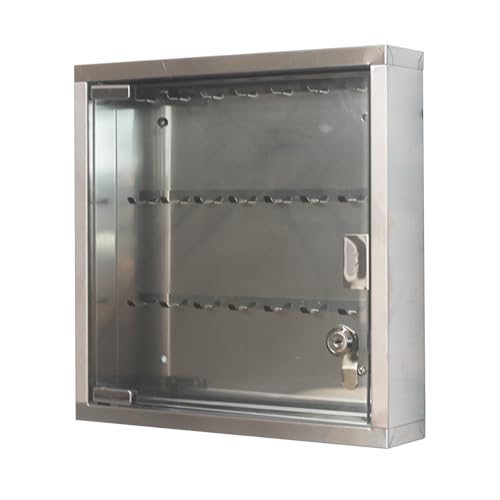 JSFYJZYZ Schlüsselschrank für 24 Schlüssel Zur Wandmontage Sichere und Übersichtliche Schlüsseltresor mit Abschließbarem Sichtfenster von JSFYJZYZ