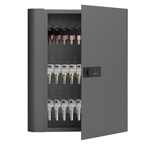 JSFYJZYZ Sicherer Schlüsselschrank mit Zahlenschloss, Robuster Schlüsseltresor Zur Wandmontage für Zuhause, Büro, Hotel und Fitnessstudio(30x8x40cm/11x3.1x15in) von JSFYJZYZ