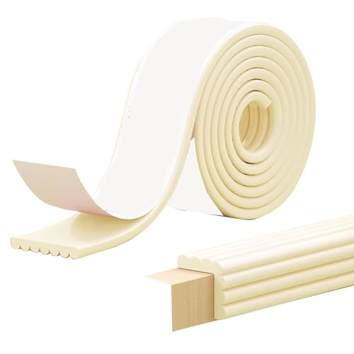 Kantenschutzprofil Kantenschutz Selbstklebend Leisten Selbstklebend Wasserdicht, Extra Breit für Sicherheit im Haus(Beige,500x8x0.8cm) von JSFYJZYZ