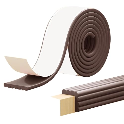 Kantenschutzprofil Kantenschutz Selbstklebend Leisten Selbstklebend Wasserdicht, Extra Breit für Sicherheit im Haus(Brown,500x8x0.8cm) von JSFYJZYZ