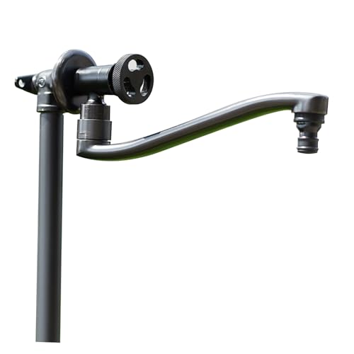 Wassersäule Garten aus Massivem Messing, Wasserzapfsäule Garten Frostsicherer Wasserhahn Garten mit 360° Drehbarem Auslauf(60cm/23in) von JSFYJZYZ