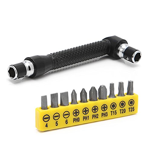 10-in-1 Steckschlüssel-Schraubendreher, L-förmiger Winkel für Kopf, Doppelschlüssel, Torx-Flachschlüssel, T-Griff-Set 10-in-1 Steckschlüssel-Schraubendreher, L-förmiger Winkel für Kopf, Doppelschlüssel, Torx-Flachschlüssel, T-Griff-Set von JSGHGDF