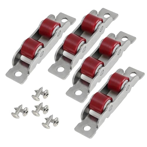 4pcs Hausgartentür Schiebrolle Doppelradglasrollen PUP Pull Fensterscheibe Hardware Gla Roller Hardware von JSGHGDF