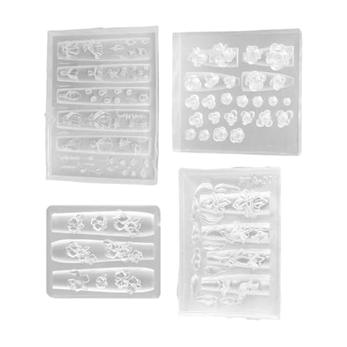 Flexible Silikonform für Nagelkunst mit Schmetterlings- und Blumen-Designs, Zubehör für praktische geprägte Muster von JSGHGDF