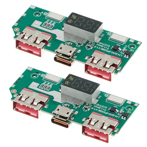 JSGHGDF 2PCS 5V 3A Batterie Schnelles Lademodul Digitalanzeige IP5356 USB C USB PD2.0 Power Board JSGHGDF 2PCS 5V 3A Batterie Schnelles Lademodul Digitalanzeige IP5356 USB C USB PD2.0 Power Board von JSGHGDF