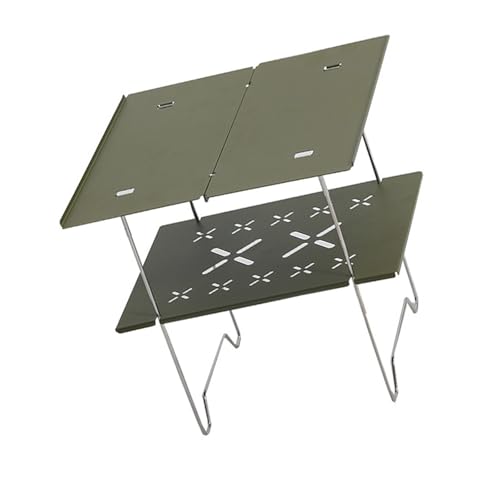 JSGHGDF Aluminiumplatte Tisch Camping Picknick BBQ Tisch Doppellagig Camping Schreibtisch Strand Tisch Outdoor Camping Tisch zum Wandern von JSGHGDF