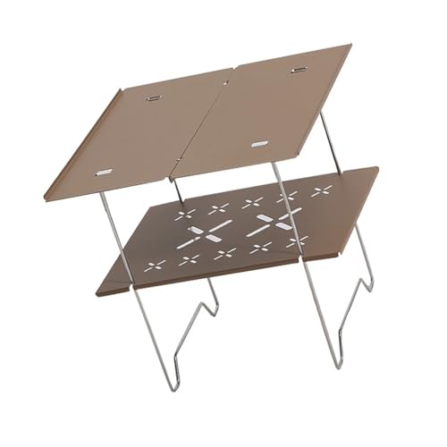 JSGHGDF Aluminiumplatte Tisch Camping Picknick BBQ Tisch Doppellagig Camping Schreibtisch Strand Tisch Outdoor Camping Tisch zum Wandern von JSGHGDF