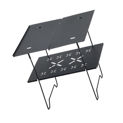 JSGHGDF Aluminiumplatte Tisch Camping Picknick BBQ Tisch Doppellagig Camping Schreibtisch Strand Tisch Outdoor Camping Tisch zum Wandern von JSGHGDF
