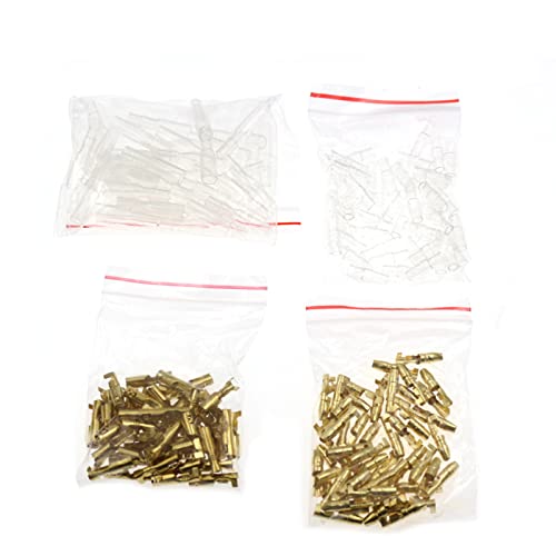 JSGHGDF Auto Elektrokabel Stecker Durchmesser 4 Mm Pin 50 Set/200 Stück Weiblich + Männlich + Gehäuse Kaltpressung von JSGHGDF