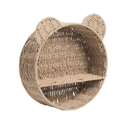 JSGHGDF Bärenohrform Schwimmende Regale Rattan Gewebtes Wandregal Hängende Aufbewahrungskorb Kleines Anlagen Display Rack Home Und Büro JSGHGDF Bärenohrform Schwimmende Regale Rattan Gewebtes Wandregal Hängende Aufbewahrungskorb Kleines Anlagen Display Rack Home Und Büro von JSGHGDF