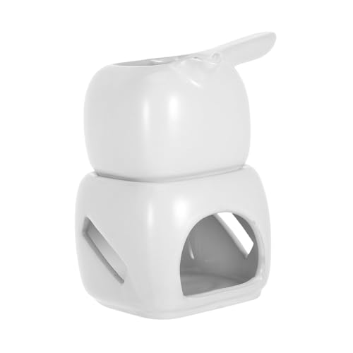JSGHGDF Benutzerfreundliche Aromatherapies Ölbrenner Schokoladen Schmelzen Heiße Töpfe Für Fondue Und Butter Mit Keramikkonstruktionen Weißer Fondue Topf von JSGHGDF